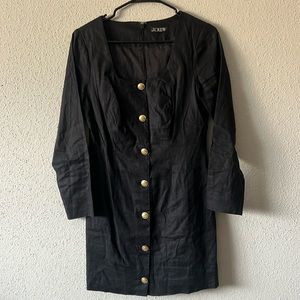 Long sleeve button front mini dress by J. Crew